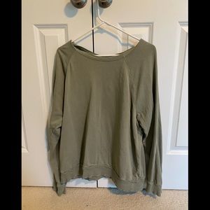 Army green crewneck shirt